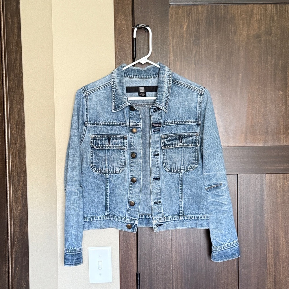 Marithe Francois Girbaud Women’s Vintage Y2K Light Denim Jean Jacket Size Medium